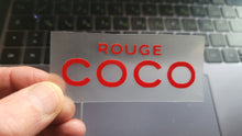 Load image into Gallery viewer, Rouge Coco Chanel Logo Iron-on Decal (heat transfer patch)