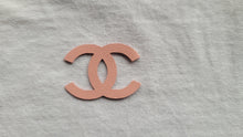 Load image into Gallery viewer, Pink Chanel logo leather iron on patch