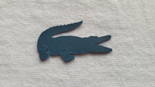 Load image into Gallery viewer, Navy Lacoste logo leather iron on patch