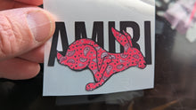 Load image into Gallery viewer, Amiri Red Rabbit colored Logo Iron-on (heat transfer)