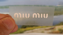 Load image into Gallery viewer, Miu Miu logo Iron-on Decal (heat transfer)