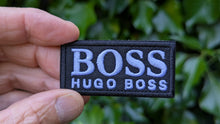 Load image into Gallery viewer, STICKER OF THE DAY New! Hugo Boss embroidered Iron On patch Logo