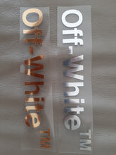 Load image into Gallery viewer, OFF WHITE Logo Iron-on Decal (heat transfer)