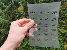 Load image into Gallery viewer, Small logos full sheet for mask