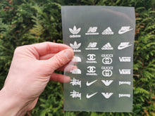 Load image into Gallery viewer, Small logos full sheet for mask