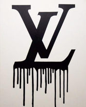 Load image into Gallery viewer, LV Louis Vuitton Logo Dripping Sticker Iron-on